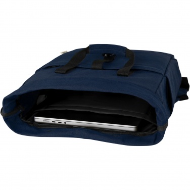 Logotrade Logogeschenke das Foto: Joey 15" GRS Rolltop Laptoprucksack aus recyceltem Canvas 15 L