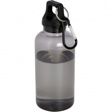 Logotrade Logogeschenke das Foto: Oregon 400 ml RCS-zertifizierte Trinkflasche aus recyceltem Kunststoff mit Karabiner 