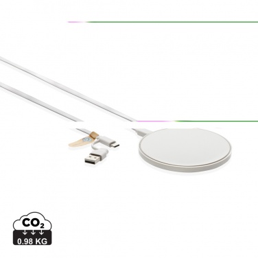 Logotrade Firmengeschenke das Foto: 10W Wireless Charger aus RCS Standard recyceltem Kunststoff
