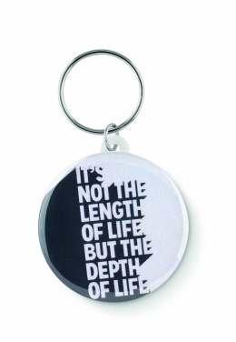 Logotrade Firmengeschenke das Foto: Badge Schlüsselanhänger klein Tukums