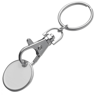 Logotrade Firmengeschenke das Foto: Schlüsselanhänger mit Einkaufsmünze ARRAS