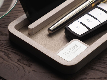 Logotrade Firmengeschenke das Foto: Schreibtisch-Organizer aus Holz 1818121