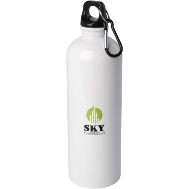 Logotrade Firmengeschenke das Foto: Oregon 750 ml RCS-zertifizierte, einwandige Trinkflasche aus Edelstahl mit Karabinerhaken