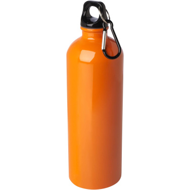 Logotrade Logogeschenke das Foto: Oregon 750 ml RCS-zertifizierte, einwandige Trinkflasche aus Edelstahl mit Karabinerhaken