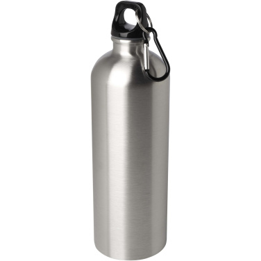 Logotrade Werbeartikel das Foto: Oregon 750 ml RCS-zertifizierte, einwandige Trinkflasche aus Edelstahl mit Karabinerhaken