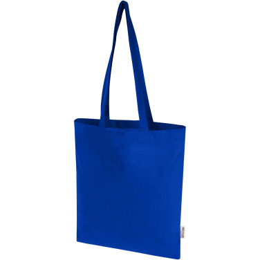 Logotrade Werbegeschenke das Foto: Madras Blend 140 g/m² Tragetasche aus GRS-recycelter Baumwolle 7L