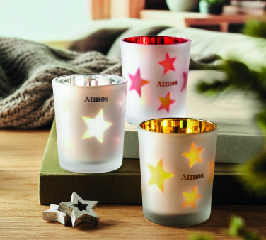 Logotrade Firmengeschenke das Foto: LED-Teelicht im Glashalter