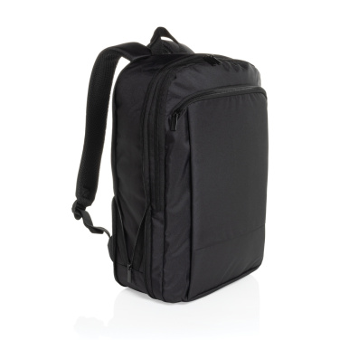 Logotrade Werbeartikel das Foto: Flexpack Aware™ Expandable Slim RPET 15,6" Laptop-Rucksack