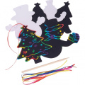 Rubbel-Weihnachtsornamente SÜDPOL, mehrfarbig