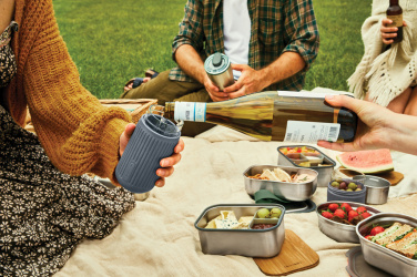 Logotrade Firmengeschenke das Foto: Black+Blum Glas-Reisebecher 340ml