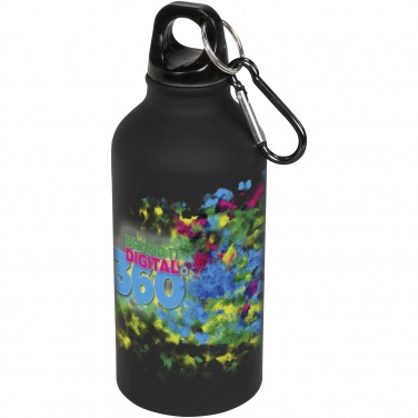 Logotrade business gifts photo of: Oregon 400 ml matte water bottle with carabiner