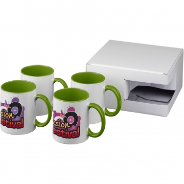 Logo trade business gifts image of: Ceramic sublimation mug 4-pieces gift set