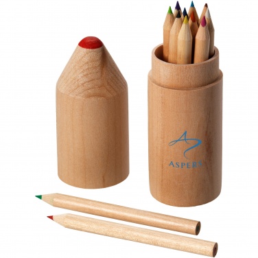 Logo trade corporate gifts image of: Bossy 12-piece coloured pencil set