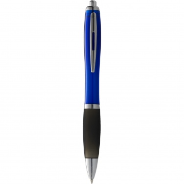 Logo trade promotional products image of: Nash ballpoint pen coloured barrel and black grip