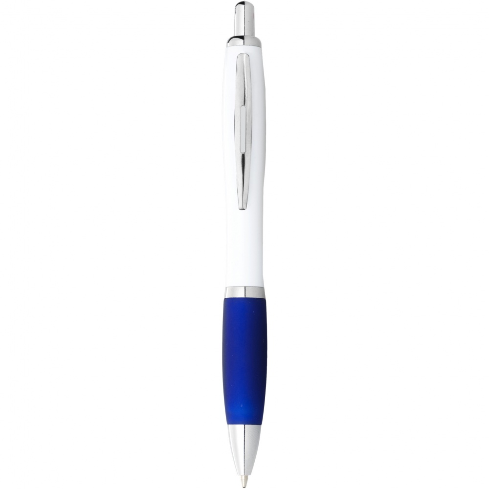 Logotrade promotional item picture of: Nash ballpoint pen white barrel and coloured grip