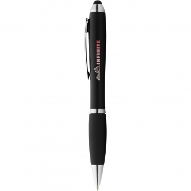 Logotrade business gifts photo of: Nash coloured stylus ballpoint pen with black grip