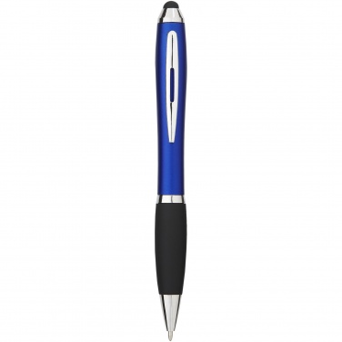 Logotrade promotional products photo of: Nash coloured stylus ballpoint pen with black grip