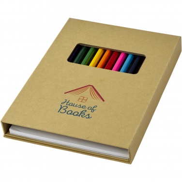 Logo trade promotional giveaways image of: Pablo colouring set with drawing paper