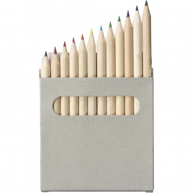 Logo trade promotional merchandise image of: Tallin 12-piece coloured pencil set