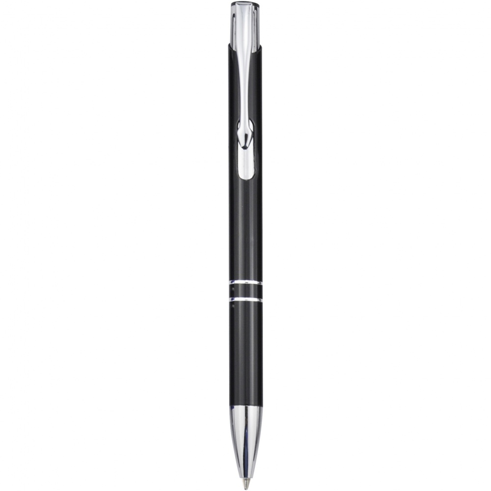 Logo trade promotional giveaway photo of: Moneta aluminium click ballpoint pen (blue ink)