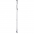 Moneta aluminium click ballpoint pen (blue ink), White