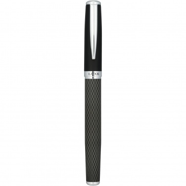 Logo trade promotional gift photo of: Carbon duo pen gift set with pouch