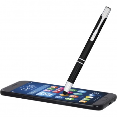 Logo trade advertising products image of: Moneta anodized aluminium click stylus ballpoint pen