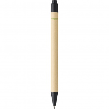 Logo trade promotional products image of: Berk recycled carton and corn plastic ballpoint pen