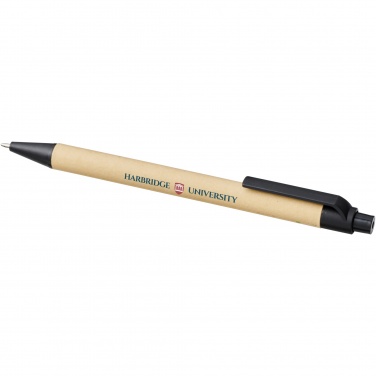 Logo trade promotional giveaway photo of: Berk recycled carton and corn plastic ballpoint pen