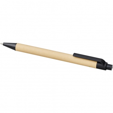 Logotrade promotional giveaway image of: Berk recycled carton and corn plastic ballpoint pen