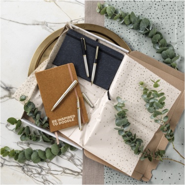 Logo trade corporate gift photo of: Atlana leather pieces notebook