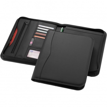 Logo trade promotional giveaways image of: Ebony A4 zippered portfolio