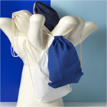 Logo trade corporate gifts image of: Oregon 100 g/m² cotton drawstring bag 5L