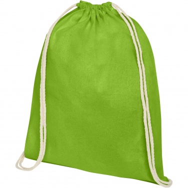 Logo trade promotional items picture of: Oregon 100 g/m² cotton drawstring bag 5L