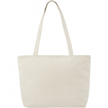 Logotrade promotional item image of: Ningbo 320 g/m² zippered cotton tote bag 15L