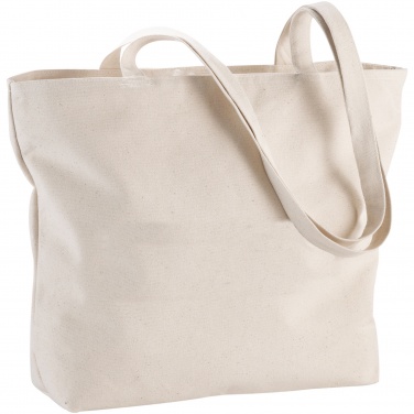 Logotrade promotional gifts photo of: Ningbo 320 g/m² zippered cotton tote bag 15L