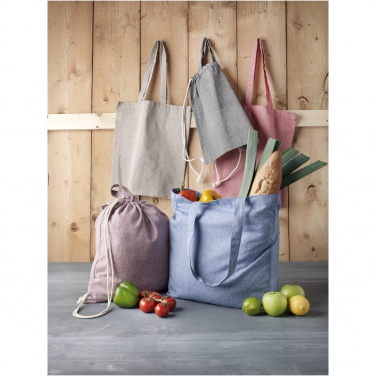 Logo trade promotional giveaway photo of: Pheebs 150 g/m² recycled drawstring bag 6L