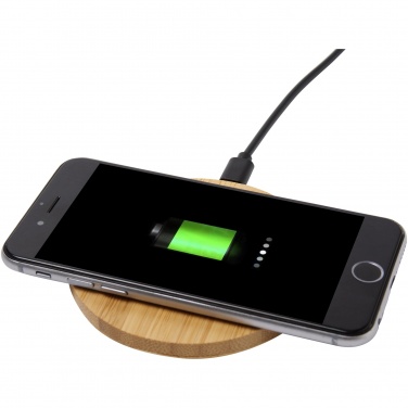 Logotrade promotional gift image of: Essence 5W bamboo wireless charging pad
