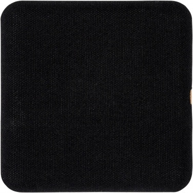 Logo trade promotional gifts picture of: Leaf 5W bamboo and fabric wireless charging pad