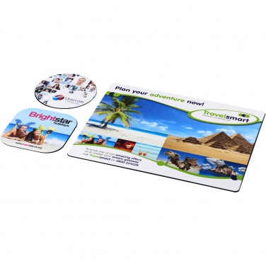 Logo trade promotional items picture of: Brite-Mat® mouse mat and coaster set combo 1