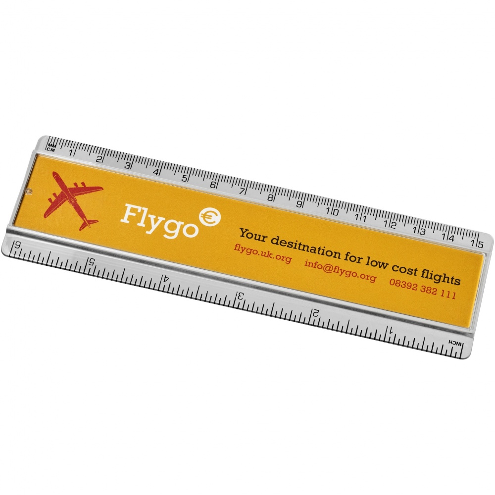 Logo trade promotional merchandise image of: Ellison 15 cm plastic insert ruler
