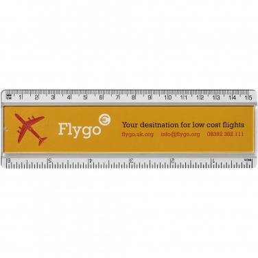 Logotrade promotional gift image of: Ellison 15 cm plastic insert ruler