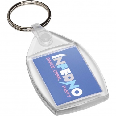 Logo trade promotional giveaways picture of: Lita P6 keychain with plastic clip
