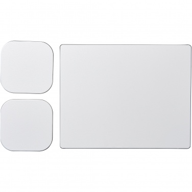 Logo trade business gift photo of: Brite-Mat® mouse mat and coaster set combo 3