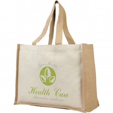 Logotrade promotional item picture of: Varai 320 g/m² canvas and jute shopping tote bag 23L