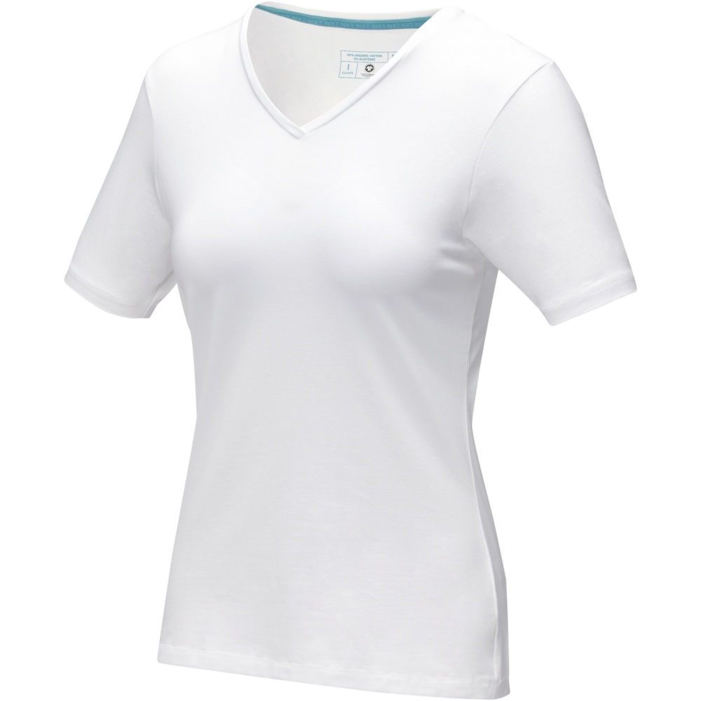 Logo trade corporate gifts picture of: Kawartha short sleeve women's organic V-neck t-shirt
