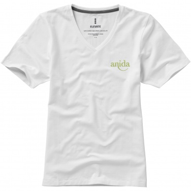 Logotrade promotional merchandise image of: Kawartha short sleeve women's organic V-neck t-shirt