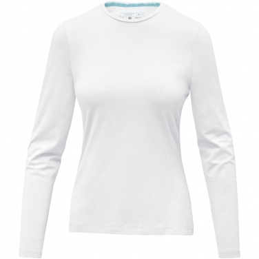 Logo trade promotional merchandise image of: Ponoka long sleeve women's organic t-shirt