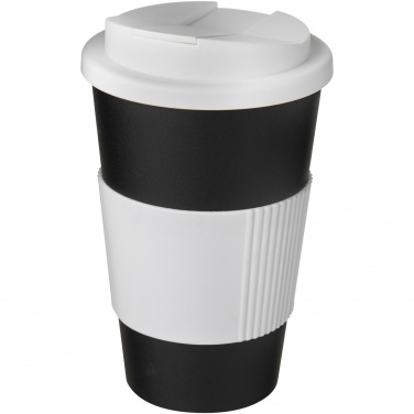 Logo trade advertising product photo of: Americano® 350 ml tumbler with grip & spill-proof lid