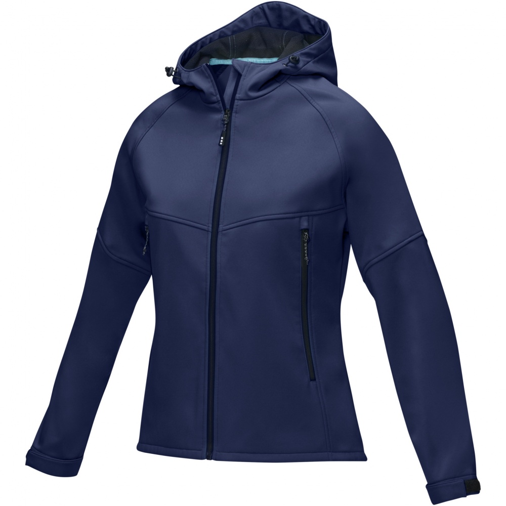 Logo trade promotional gifts picture of: Coltan women’s GRS recycled softshell jacket